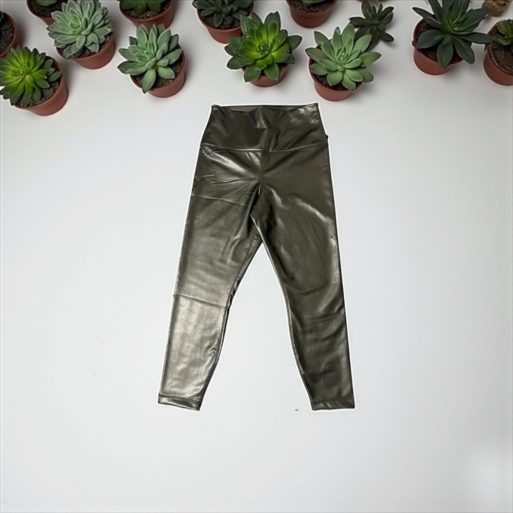 90 Degree‎ by Reflex Women's Leatherette Super Hi Rise Ankle Length Leggings XL